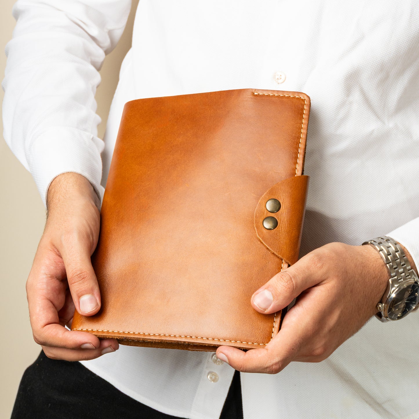 The A5 Portfolio — Personalized Full-Grain Leather Padfolio
