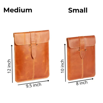 Small and medium leather tablet sleeve dimensions chart