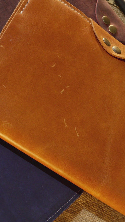 Personalized A5 Leather Portfolio & Notebook Cover